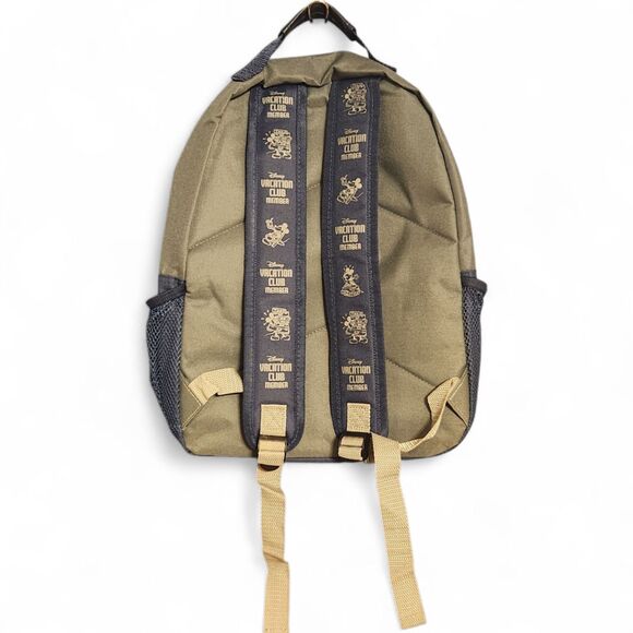 Disney Vacation Club Member Backpack Blue Gray Gold Mickey Mouse Zip Exclusive - Picture 3 of 9